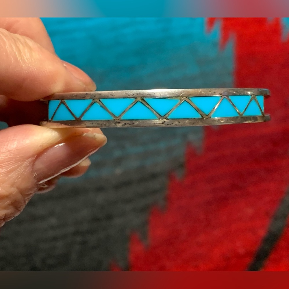 Zuni Style Turquoise Cuff Bracelet